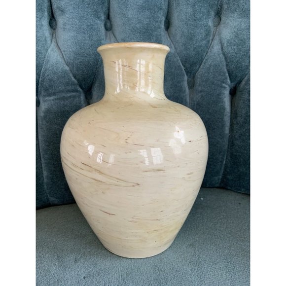 Vintage Flavia Montelupo ITALY Mid Century Modern Vase 8” Tall - Pottery Swirl